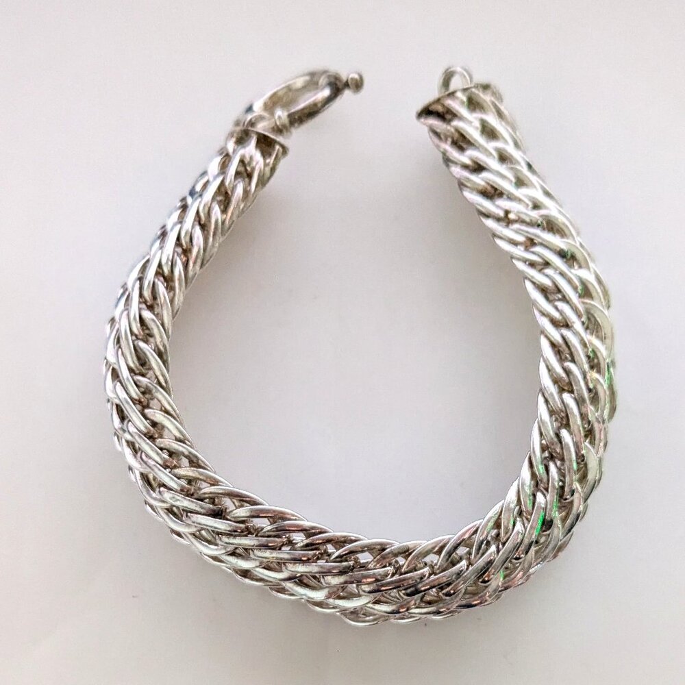 STUNNING AK Atasay Kuyumculuk 925 Turkey Chain Link Sterling Silver Bracelet